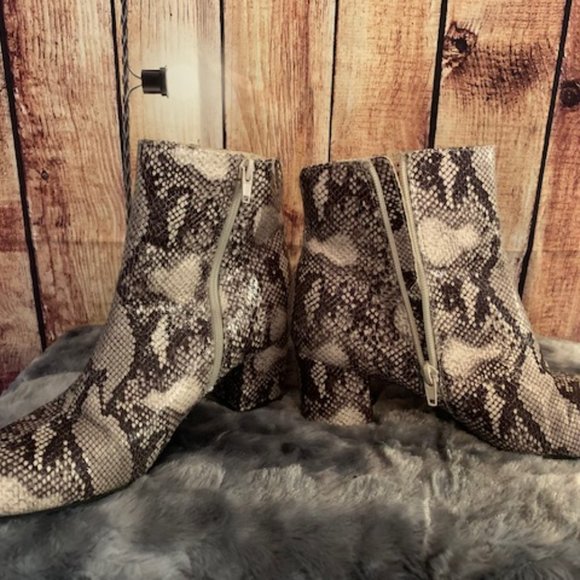 Leather Snakeskin Boots - Picture 6 of 8